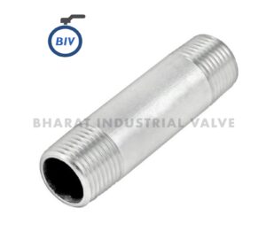 Nipple - Nipples are short pipe lengths, threaded at both ends, used to connect two fittings, valves, or components... | Bharat Industrial Valve