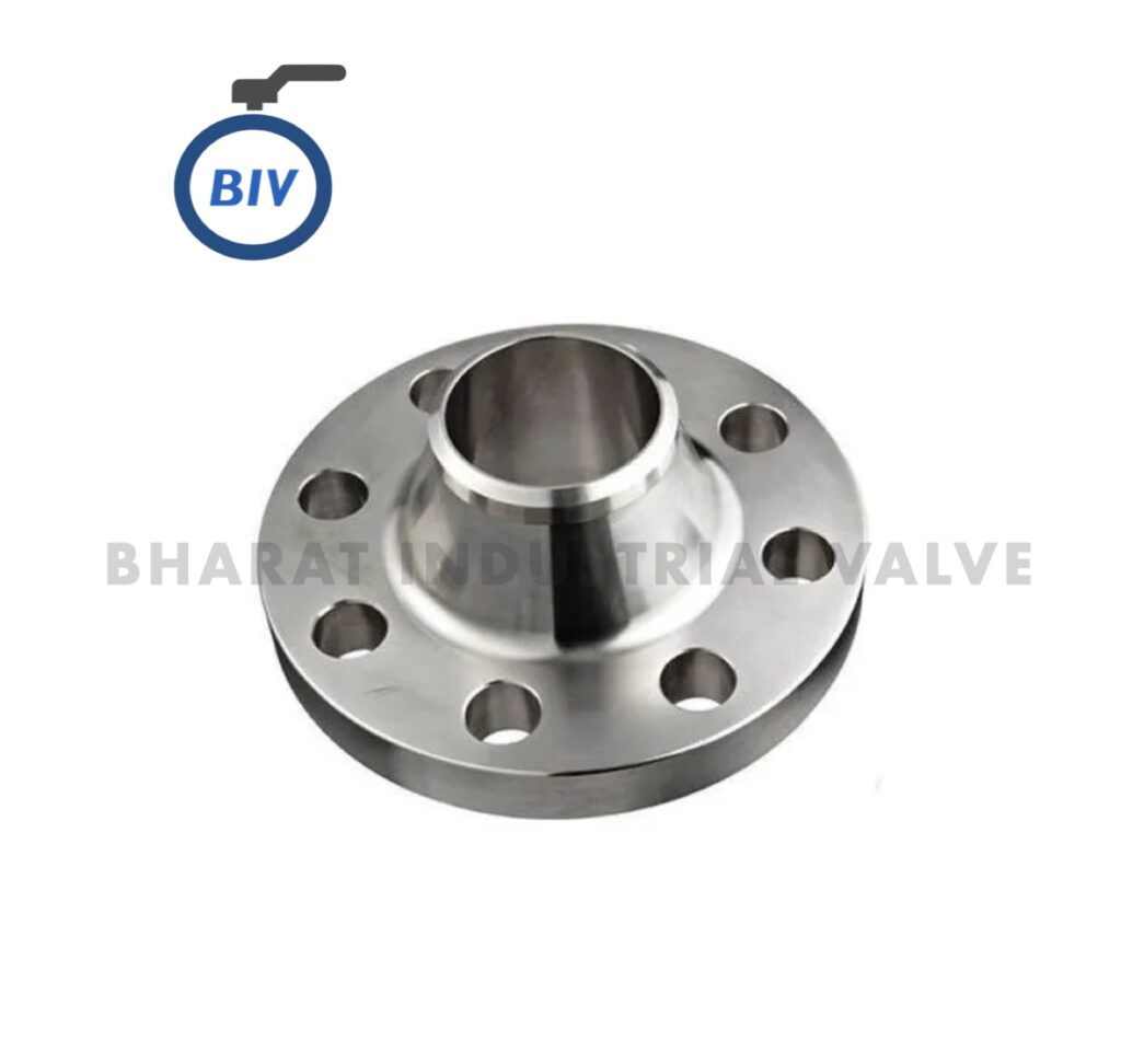Weld Neck Flange - Weld neck flanges feature a long tapered hub that's butt-welded directly to the pipe, creating a smooth... | Bharat Industrial Valve